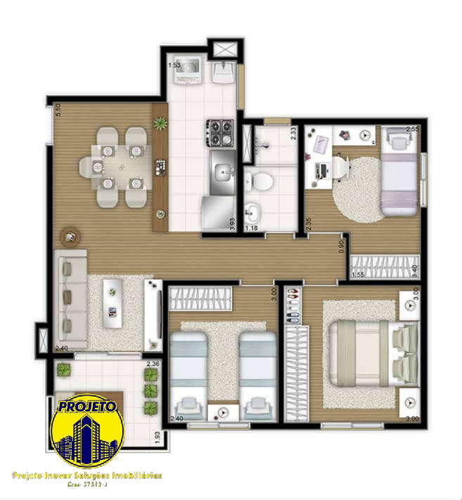 Apartamento, 3 quartos, 63 m² - Foto 26